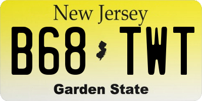 NJ license plate B68TWT
