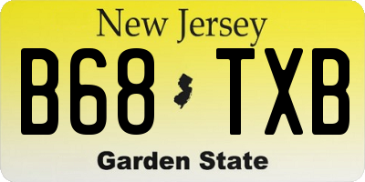 NJ license plate B68TXB