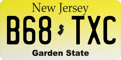 NJ license plate B68TXC