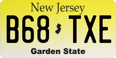 NJ license plate B68TXE