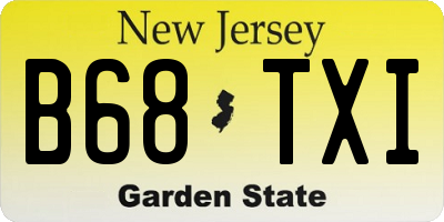 NJ license plate B68TXI
