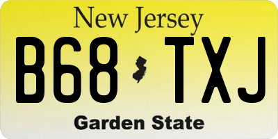 NJ license plate B68TXJ