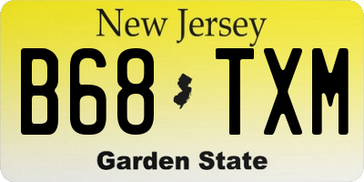 NJ license plate B68TXM