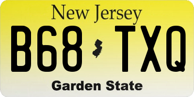NJ license plate B68TXQ