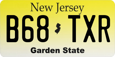 NJ license plate B68TXR