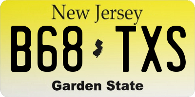 NJ license plate B68TXS