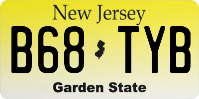 NJ license plate B68TYB