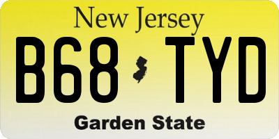 NJ license plate B68TYD