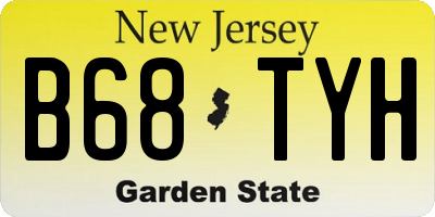 NJ license plate B68TYH