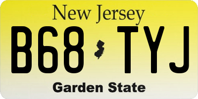 NJ license plate B68TYJ