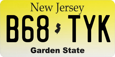 NJ license plate B68TYK