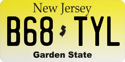 NJ license plate B68TYL
