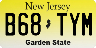 NJ license plate B68TYM