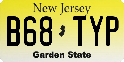 NJ license plate B68TYP