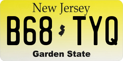 NJ license plate B68TYQ