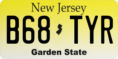 NJ license plate B68TYR