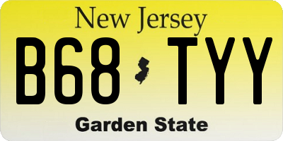 NJ license plate B68TYY