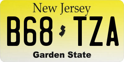 NJ license plate B68TZA