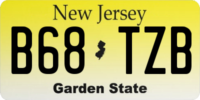 NJ license plate B68TZB