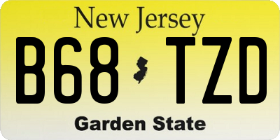 NJ license plate B68TZD