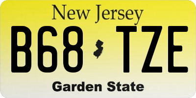 NJ license plate B68TZE