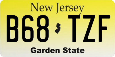 NJ license plate B68TZF