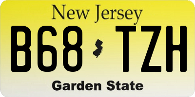 NJ license plate B68TZH
