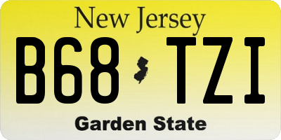 NJ license plate B68TZI