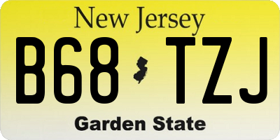 NJ license plate B68TZJ