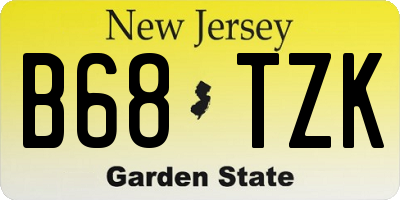 NJ license plate B68TZK