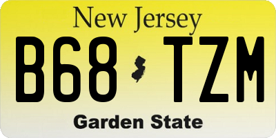 NJ license plate B68TZM