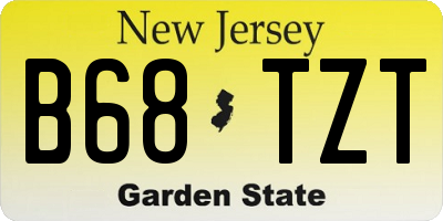 NJ license plate B68TZT