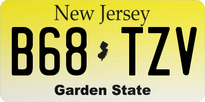 NJ license plate B68TZV