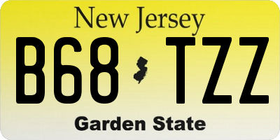 NJ license plate B68TZZ