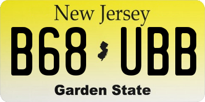 NJ license plate B68UBB