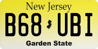 NJ license plate B68UBI