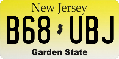 NJ license plate B68UBJ