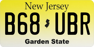 NJ license plate B68UBR