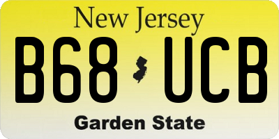 NJ license plate B68UCB