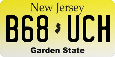 NJ license plate B68UCH