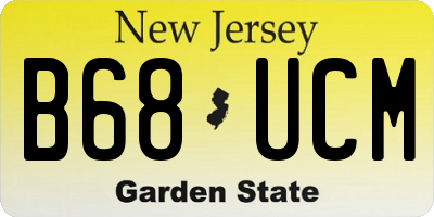 NJ license plate B68UCM