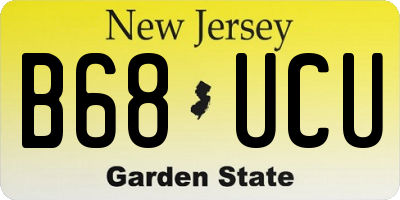 NJ license plate B68UCU