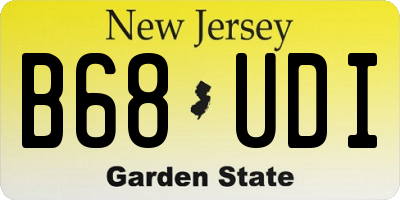 NJ license plate B68UDI