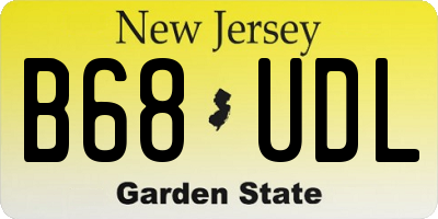 NJ license plate B68UDL