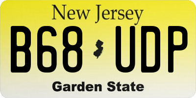 NJ license plate B68UDP