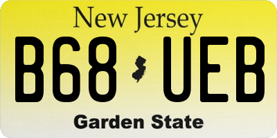 NJ license plate B68UEB