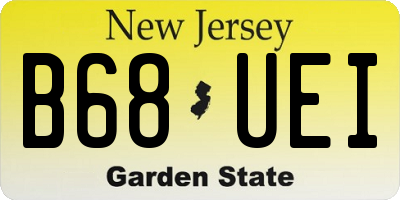 NJ license plate B68UEI