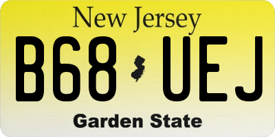 NJ license plate B68UEJ