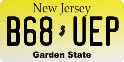 NJ license plate B68UEP