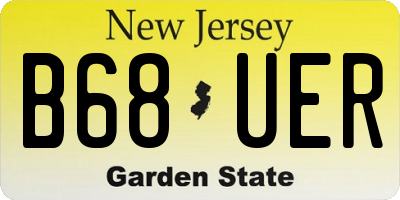 NJ license plate B68UER